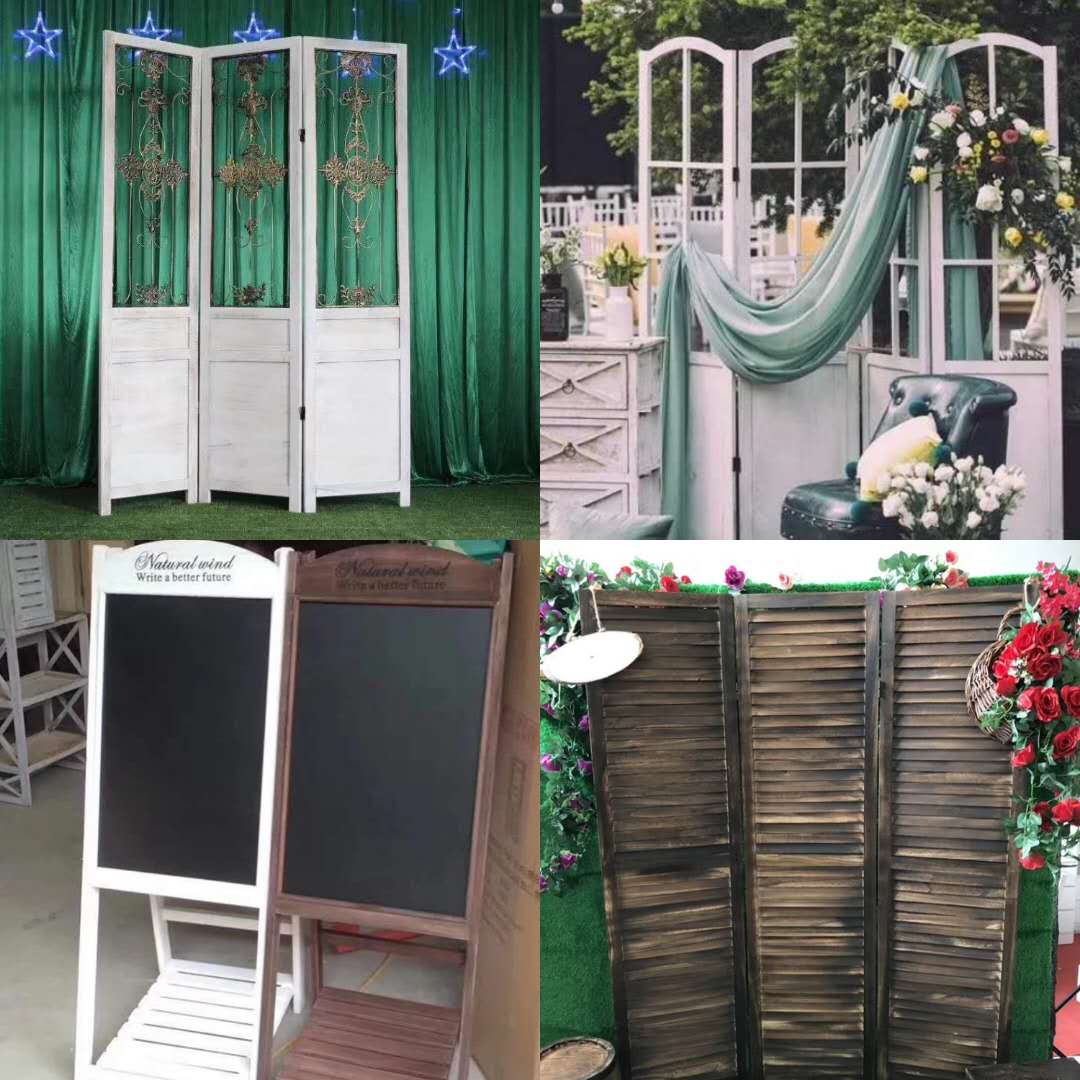 户外草坪婚礼道具森系婚庆迎宾区橱窗复古摆件装饰白色木盒屏风