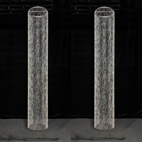 新款亚克力飞蝶珠帘圆环吊顶挂件