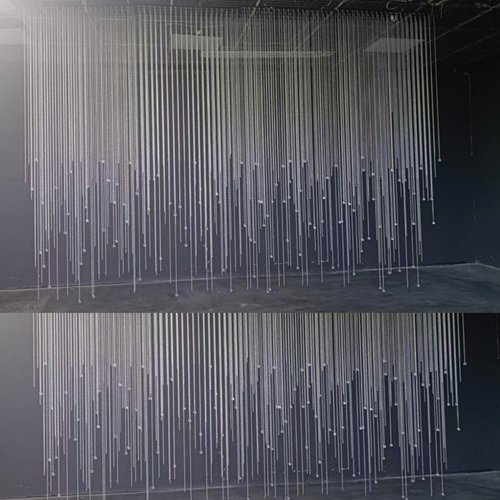 酒店宴会厅吊顶婚庆水晶珠帘屏风