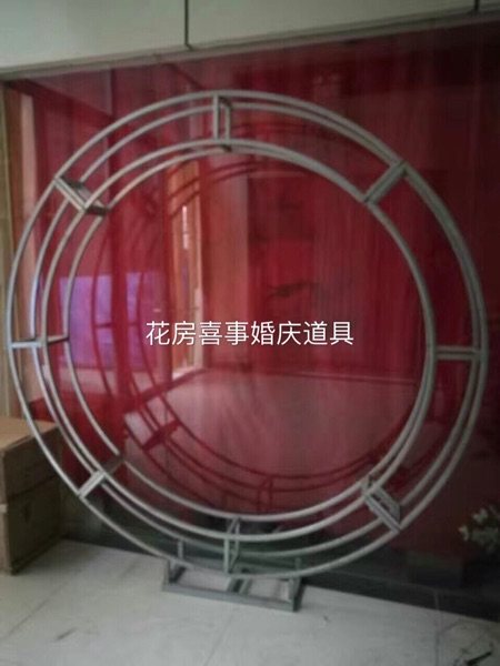 新款圆形婚庆道具拱门架子加厚绗架花门架子铁艺圆架子双层桁架