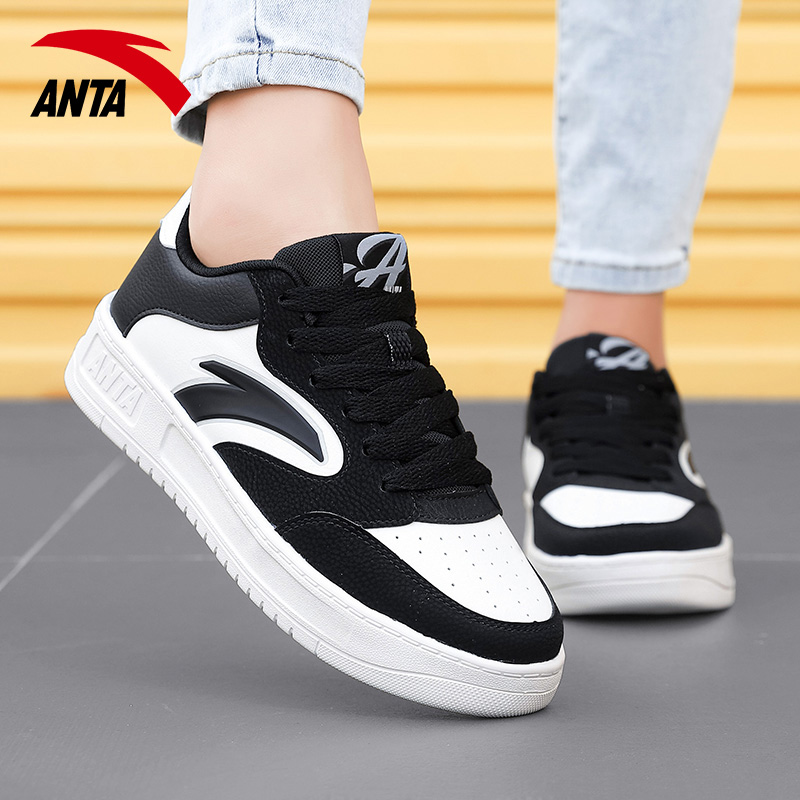 安踏女鞋学生厚底增高小白鞋