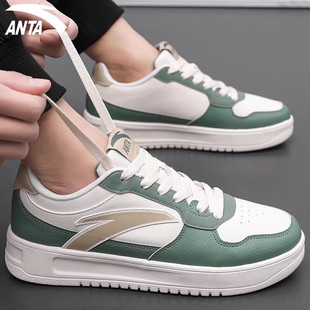 安踏板鞋厚底增高男鞋春季新款皮面休闲鞋官方旗舰男士正品运动鞋