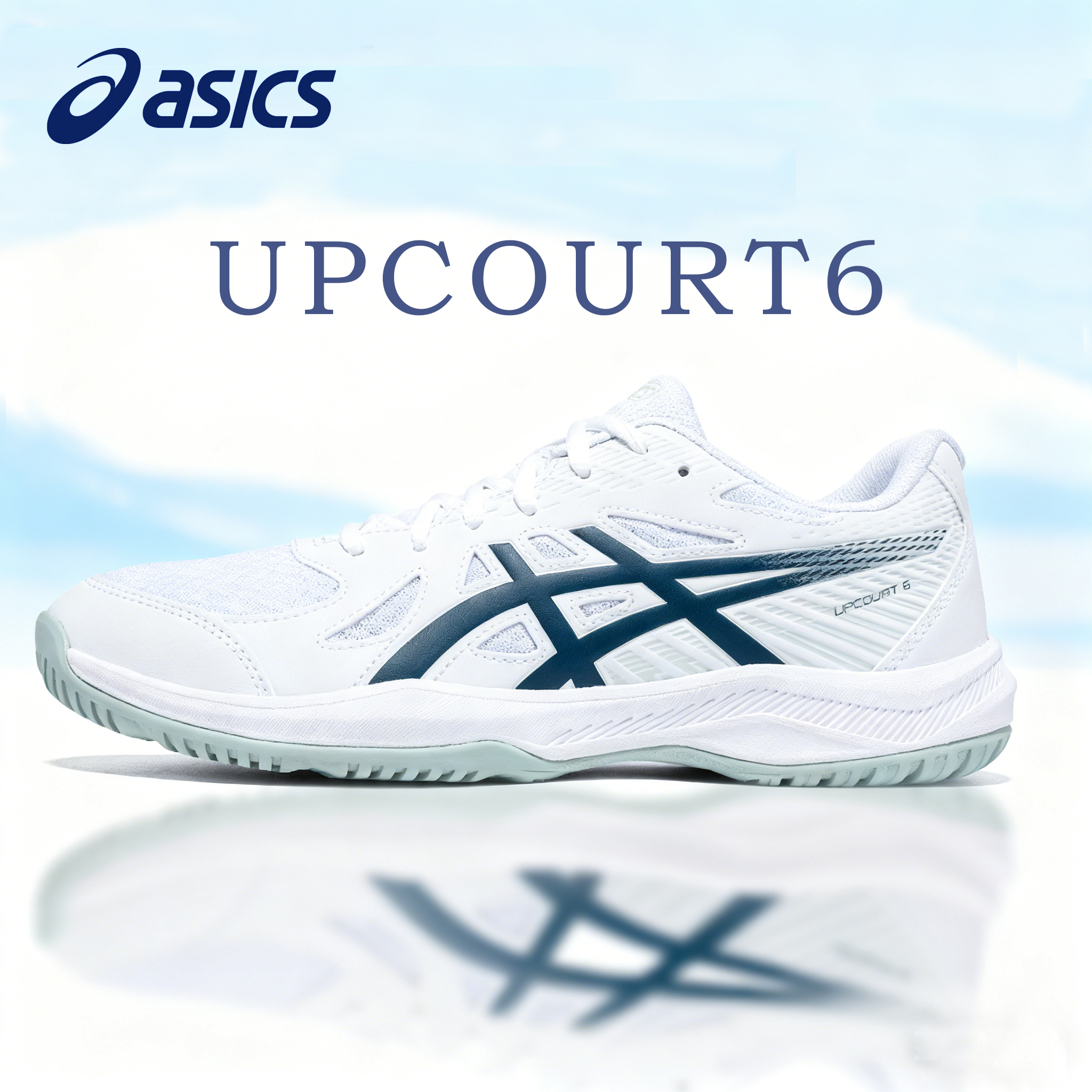 亚瑟士防滑耐磨羽毛球鞋