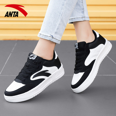 安踏女鞋学生厚底增高小白鞋