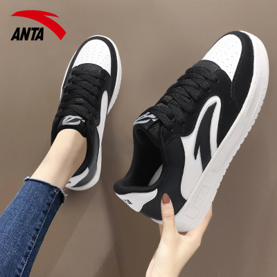 安踏女鞋学生厚底增高小白鞋