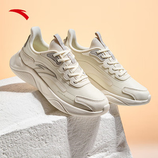 安踏凌云丨女鞋跑步鞋冬季新款皮面休闲鞋官方旗舰减震耐磨运动鞋