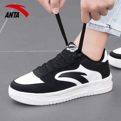 安踏女鞋学生厚底增高小白鞋