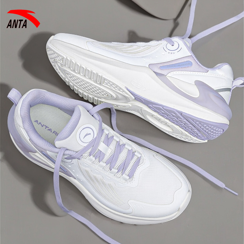 安踏女跑鞋新款休闲运动鞋