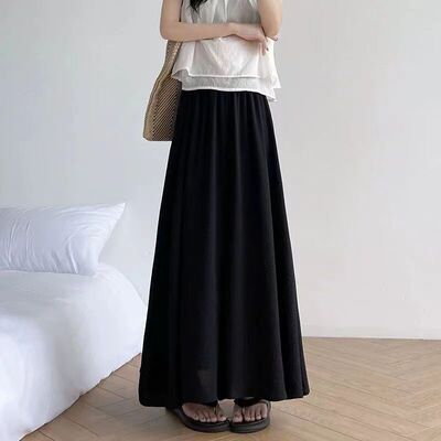 a字半身裙显瘦高腰垂感阔腿裤