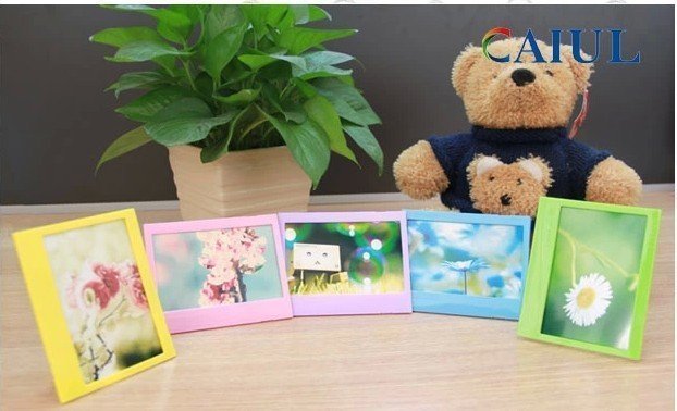 甩卖富士拍立得相框宽幅5寸W300相纸专用相架立式彩色塑料支架