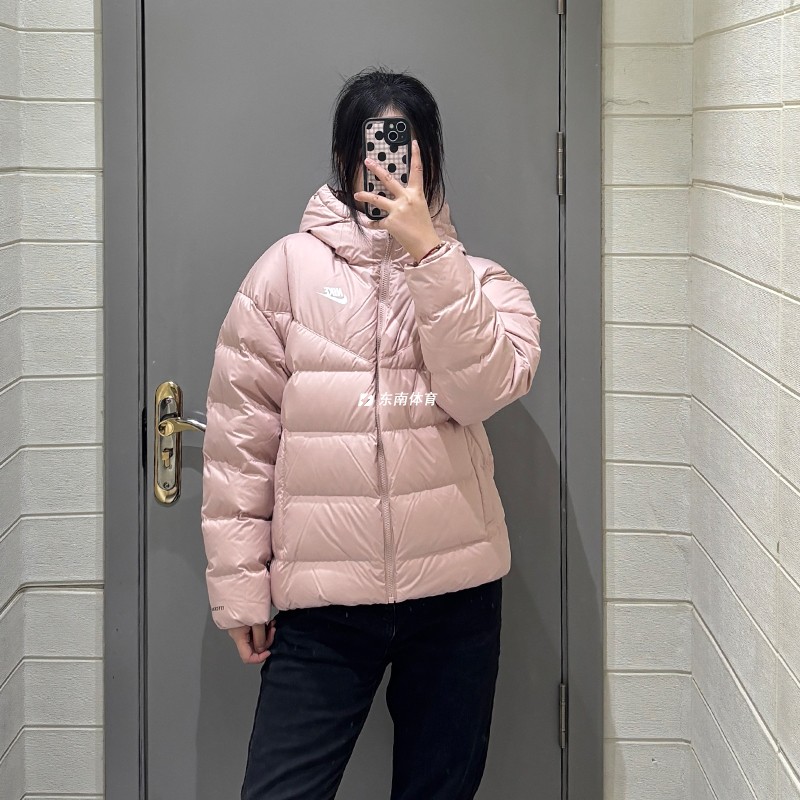 耐克Nike女子羽绒服短款立领连帽