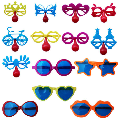 儿童演出道具搞笑眼镜小丑鼻子