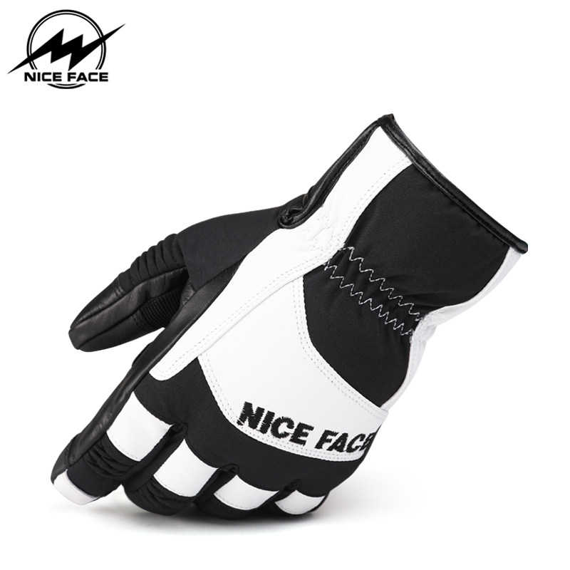 NiceFace羊皮滑雪手套男女士冬季加厚真皮保暖骑行摩托车防风寒水,户外/登山/野营/旅行用品,滑雪手套,淘宝优惠券,粉丝福利购,淘宝优惠卷