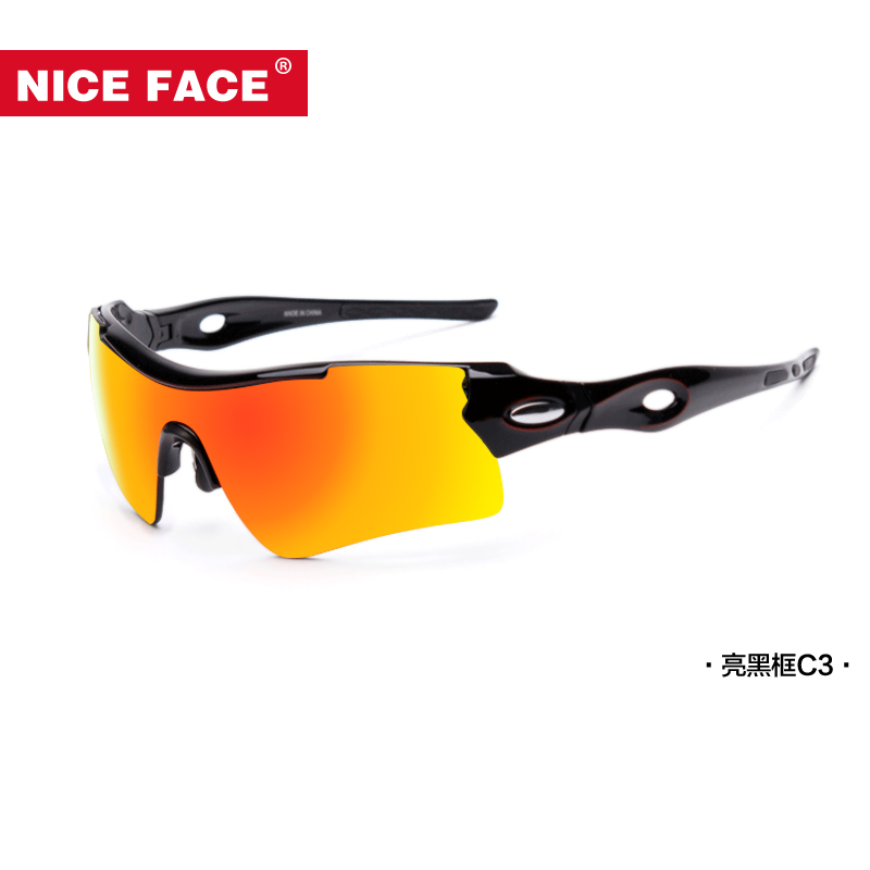 niceface新品男女潮人骑车眼镜