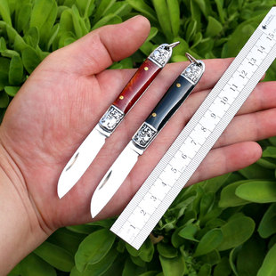 小刀子迷你随身折叠锋利不锈钢便携式户外露营旅行水果刀钥匙刀
