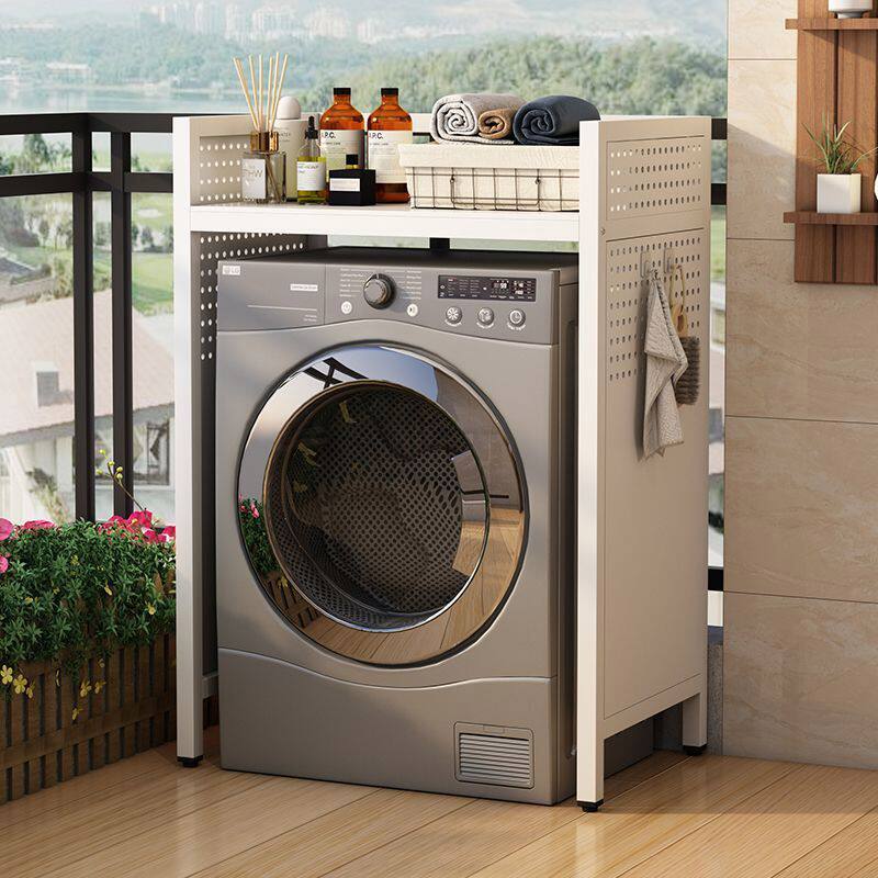 阳台滚筒洗衣机上方架子洗衣液专用洞洞板收纳定制防潮防锈置物架