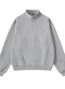 RUIIENRS x ROPUCHA 2025 秋季新款半拉链立领宽松做旧卫衣FW350