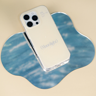 一言原创月光回声磨砂手机壳软边硬壳双层淡黄手机壳ins文艺小众高级感礼物iPhone141516ProMax全系列