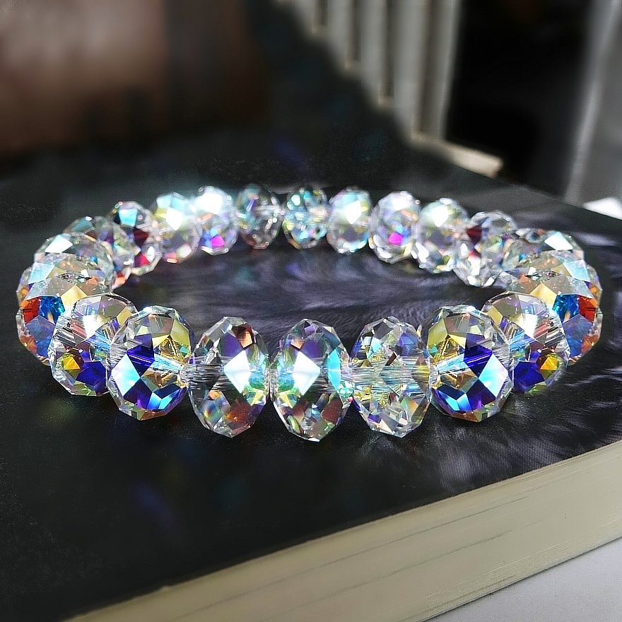 12mm奥地利水晶手链转运珠韩版手镯送女友情人节高级礼物百搭手串