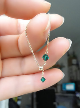 学生甜美风水晶森系小众戒子