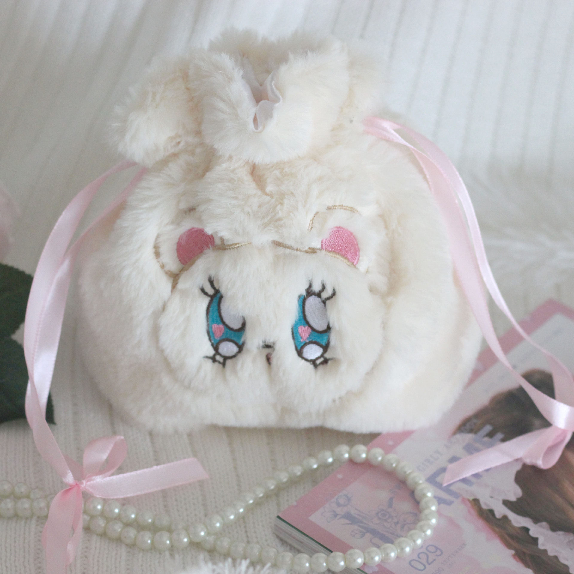 熊爱心可爱束口抽绳收纳袋子杂物包整理化妆袋lolita包洛丽塔小物在类目 模玩/动漫/周边/cos/桌游, 二次元洛丽塔, 洛丽塔配饰中 - 来自Buy2taobao.com提供专业的淘宝代购服务