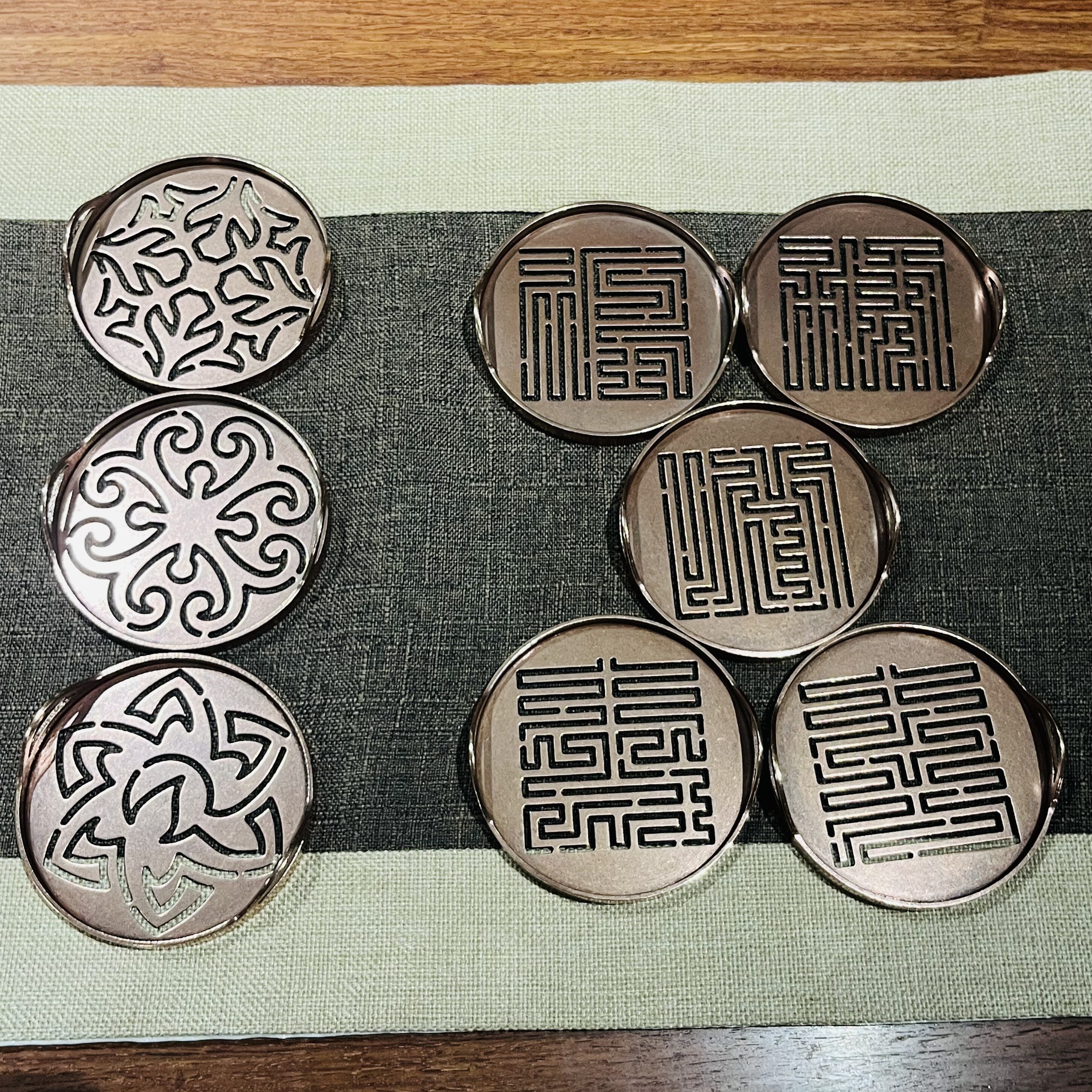 【9厘米双耳红铜】倒T做旧篆模香篆工具香拓器具香印9cm纯铜