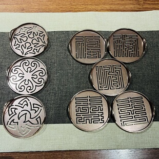 倒T做旧篆模香篆工具香拓器具香印9cm纯铜 9厘米双耳红铜