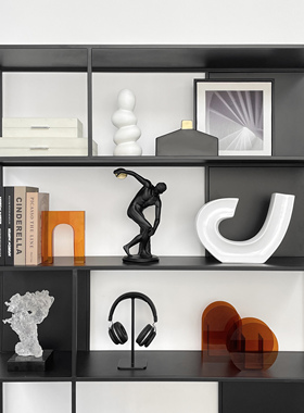 简约现代书柜家居软装饰品摆件