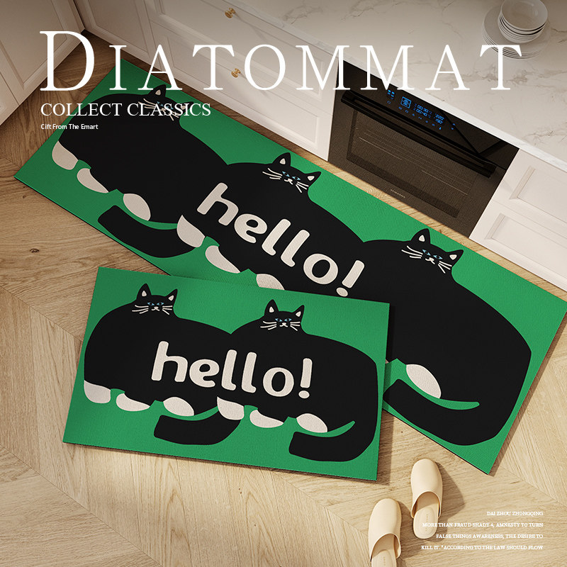 卡通厨房专用地垫防滑防油可擦免洗脚垫耐脏硅藻泥吸油吸水垫子,居家布艺,厨房地垫,淘宝优惠券,粉丝福利购,淘宝优惠卷