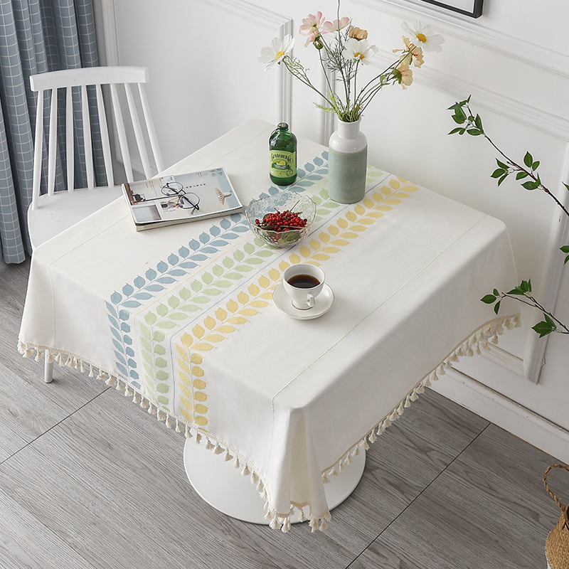 北欧小清新餐桌布艺四方桌八仙桌
