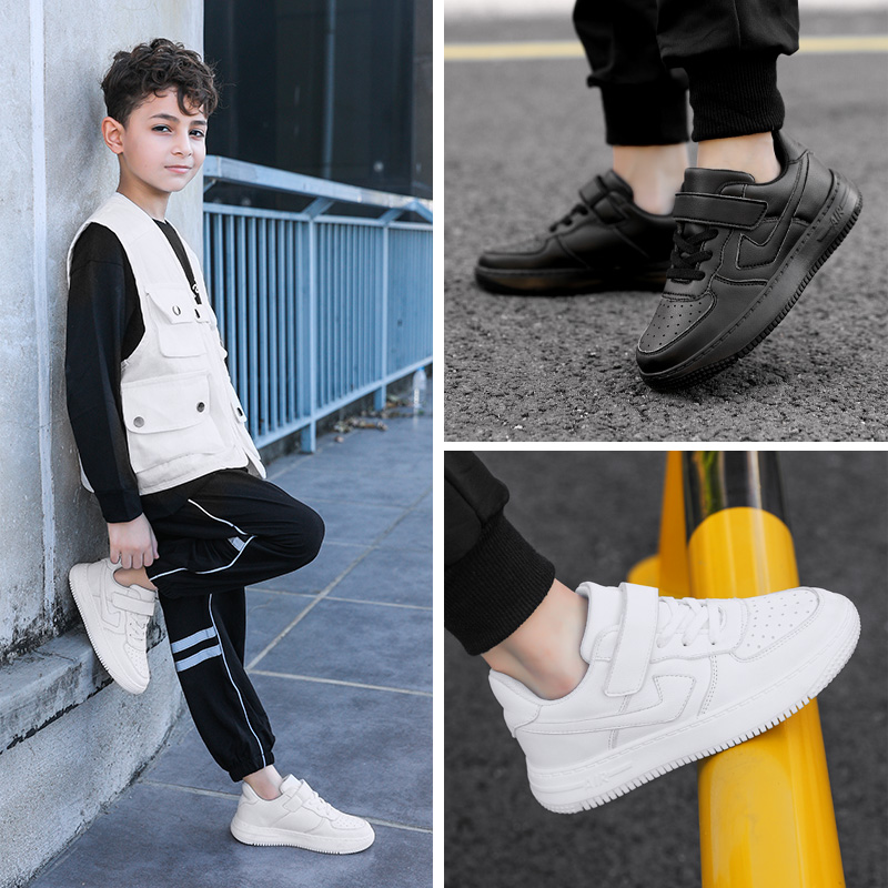 学生百搭白鞋儿童小白鞋轻便春秋