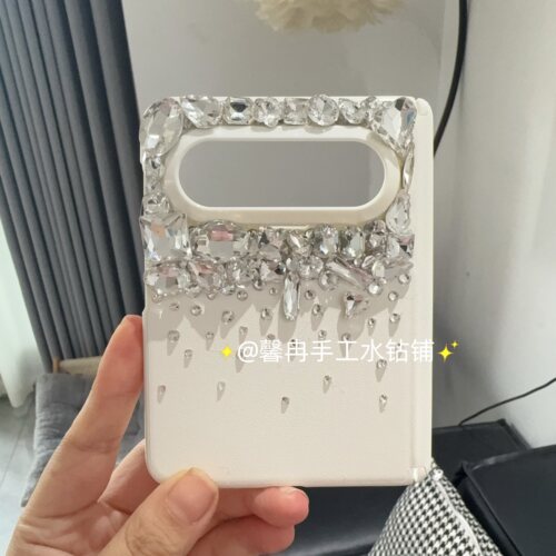 华为puraxmax典藏版双中轴手机壳素皮渐变水钻purax水钻手机壳
