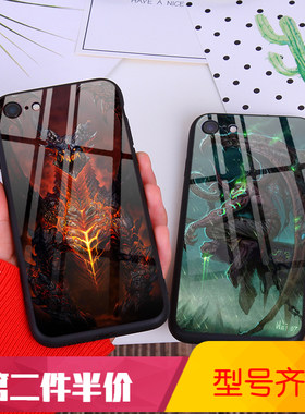 适用苹果12钢化玻璃13手机壳xs max定制iphone 8plus炉石传说魔兽