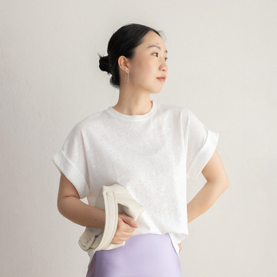 雨露麻短袖T自然肌理慵懒随行