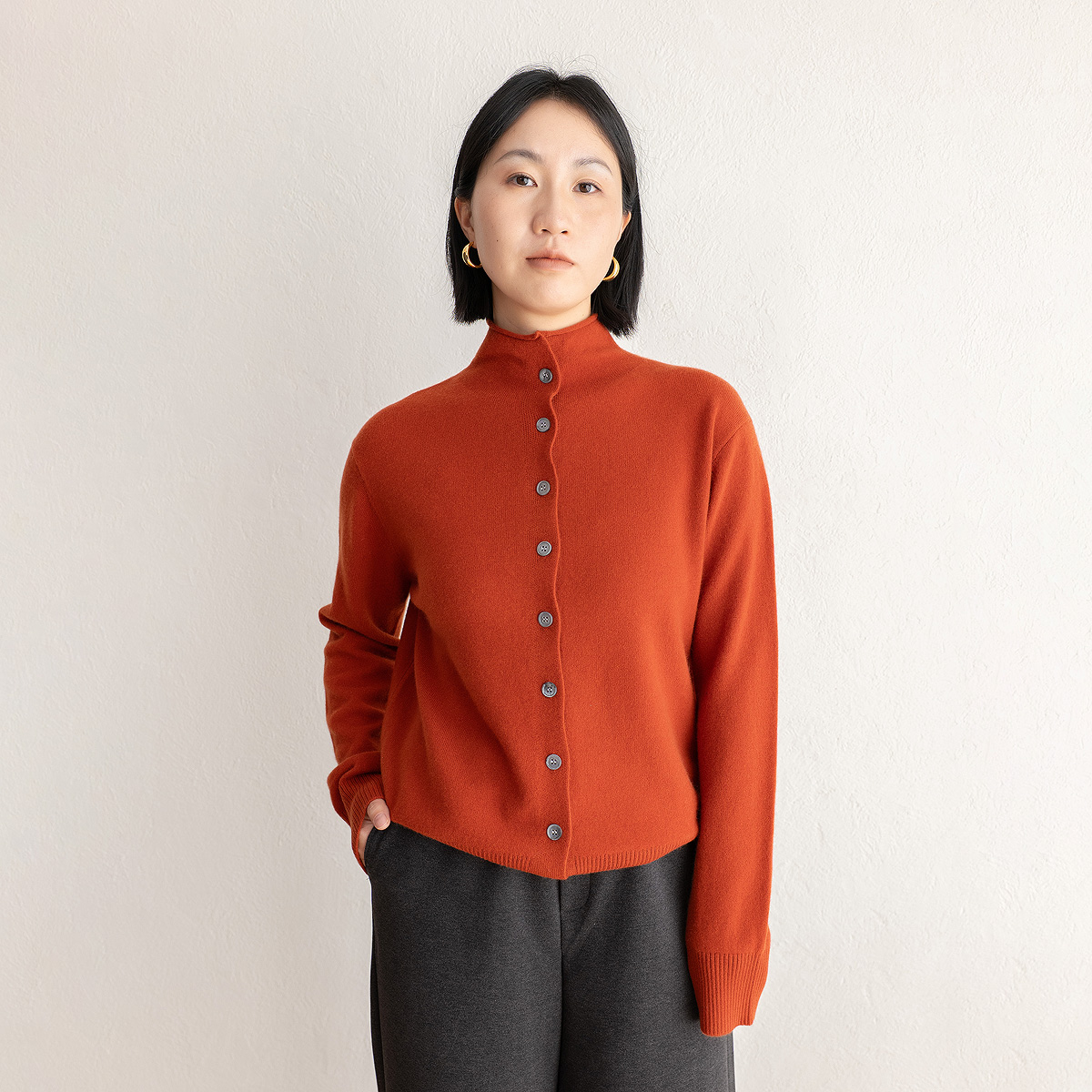 软糯云感沙漏领开衫1OO羊毛