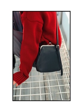 ANN and SAM 黑色简约yohji 中性夹子包 可斜挎 2024春夏新品女