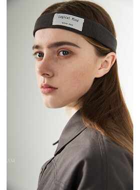 Logical Mind 原创设计2024ss新品百搭男女头带高级灰军绿潮发带