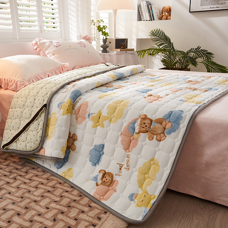 ARTDECO/梦蔻家里专用床护垫软垫冬季加厚雕花绒床褥垫被加绒保暖