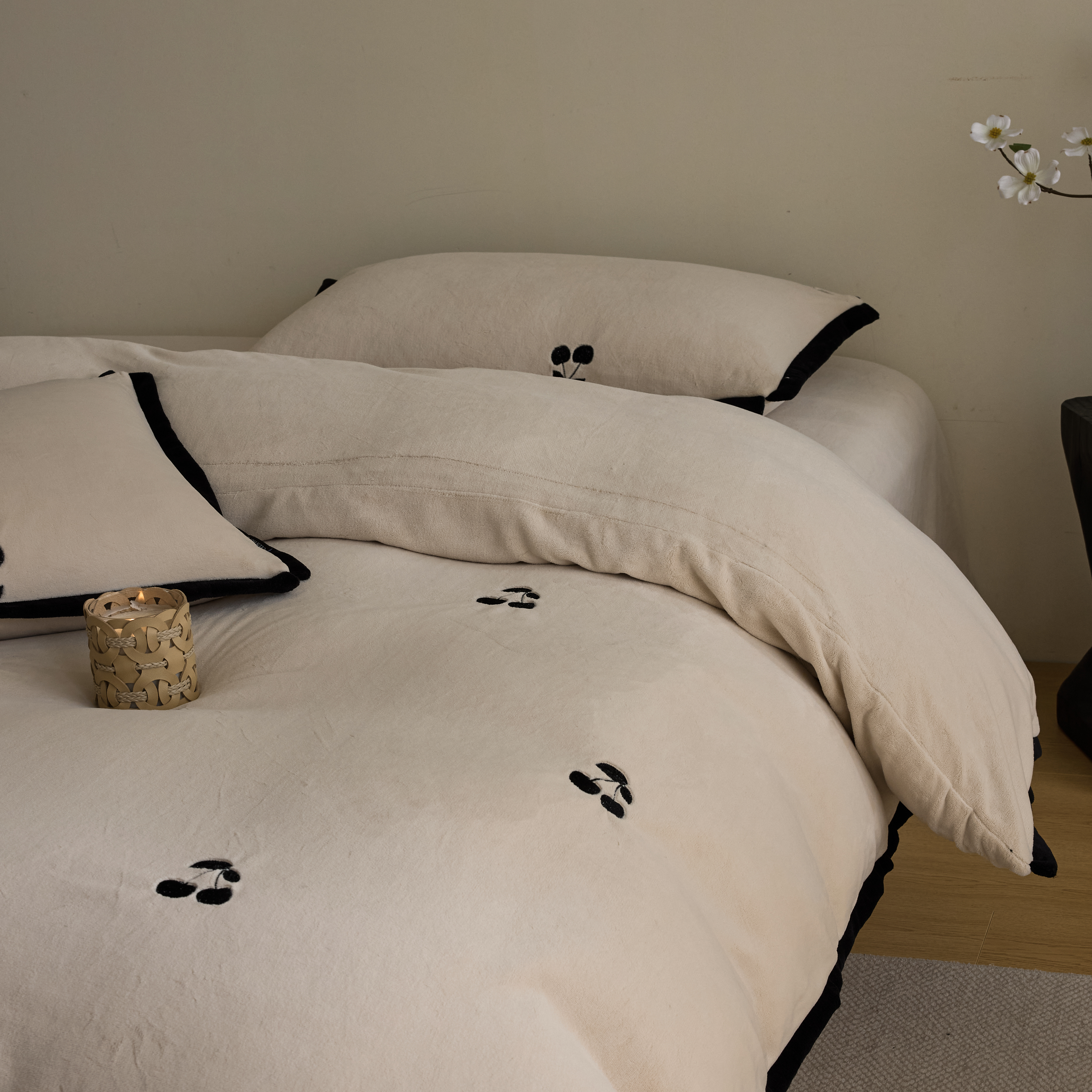 新款250G全消光牛奶绒四件套