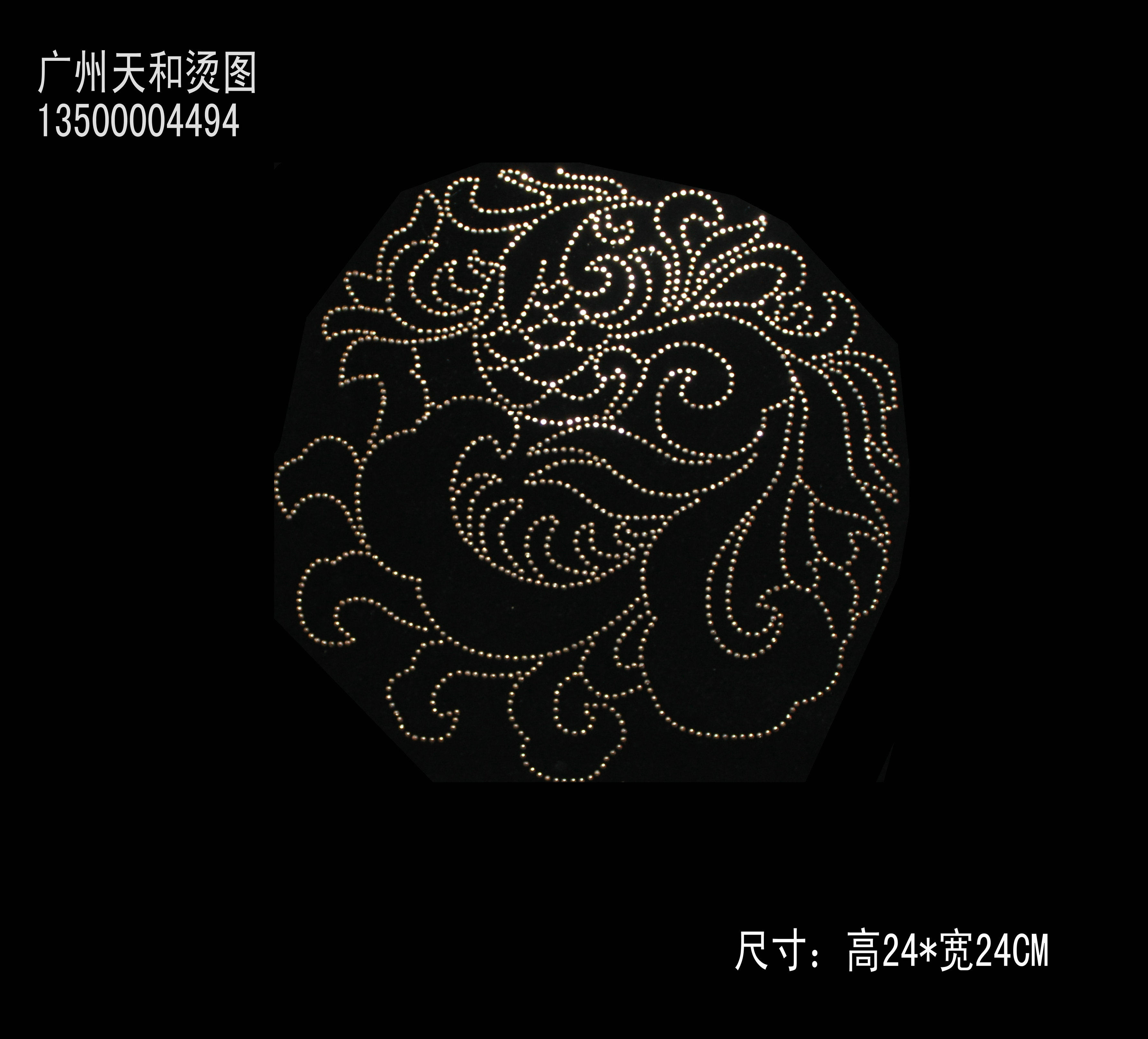 广州天和烫图 凤凰新款烫钻 水钻图成品大图 贴钻服装辅料diy定制