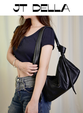 JT DELLA小众设计吐司包百搭可调节大容量单肩斜跨包简约慵懒通勤