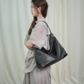 两条肩带头层牛皮休闲单肩斜挎韩版 通勤简约大容量包包百搭女包