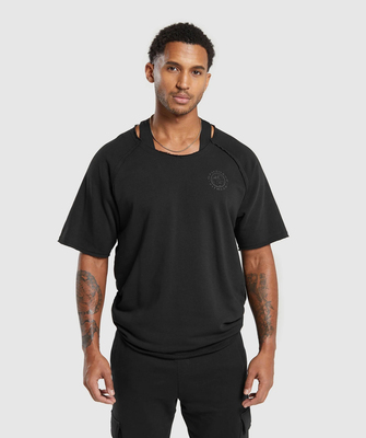 正品现货 Gymshark Lgeacy rag top 宽松运动短袖T恤 毛圈面料