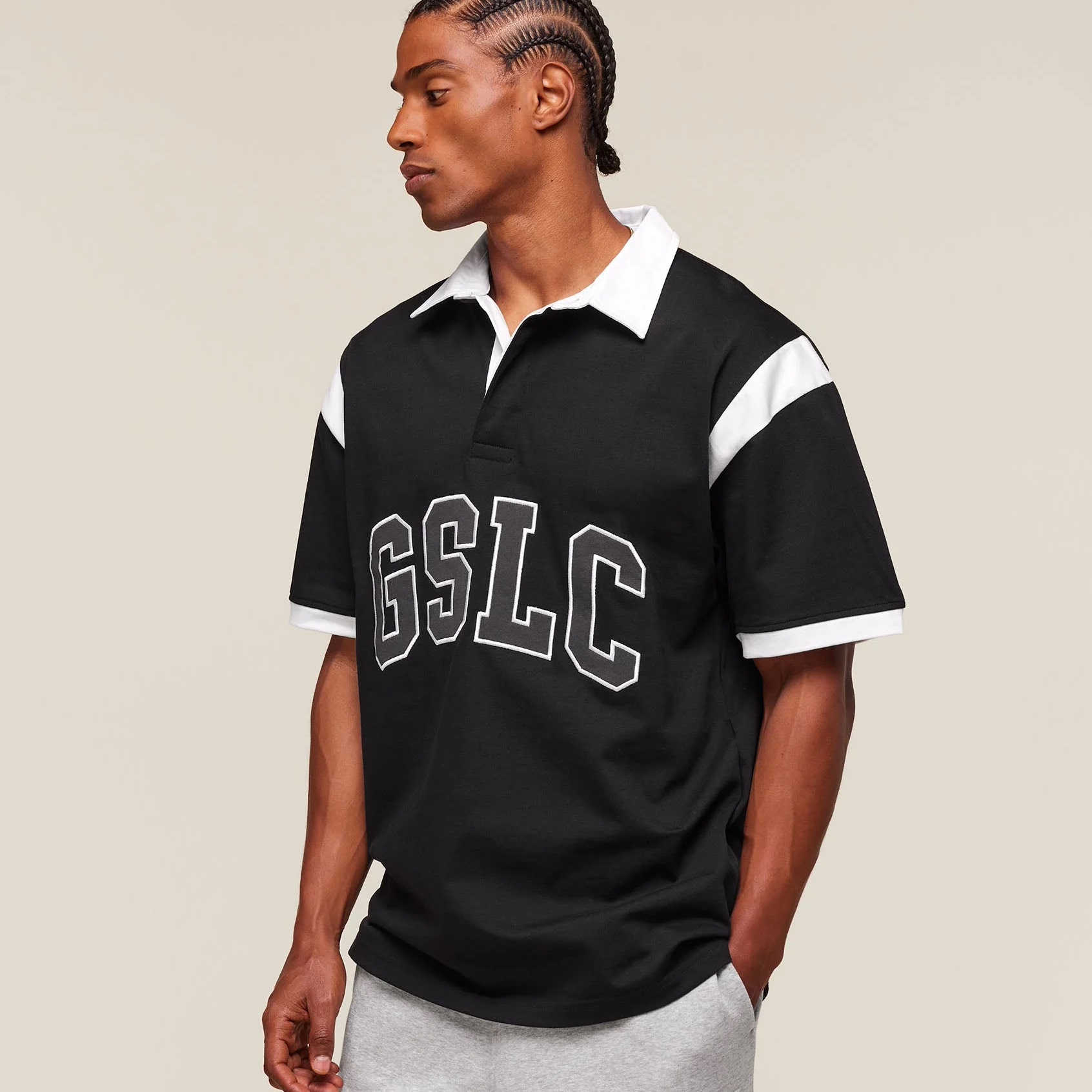 正品现货  Gymshark GSLC Retro Polo Shirt翻领运动刺绣66保罗衫