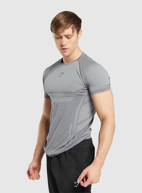 正品现货 Gymshark Elite Seamless T-Shirt 男子无缝运动短袖t恤
