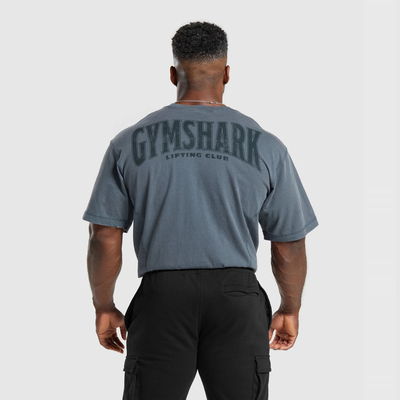 正品现货 Gymshark herigate  t-shirt 水洗宽松运动短袖T恤做旧