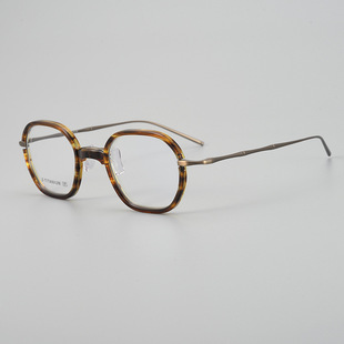日系增永同款 黄黑板材GMS011方框纯钛近视眼镜框防蓝光架