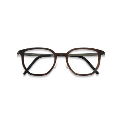 林德同款天然牛角眼镜框架伯革高端男大牌手工制作配近视镜片1864