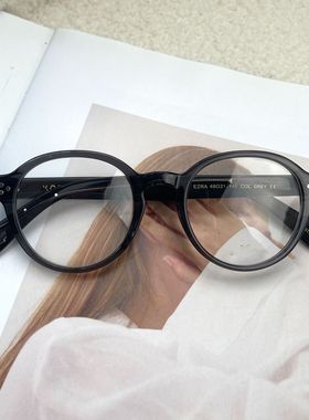 马士男日本手工眼镜架EZRA高复古板材圆形眼镜框 女潮大圆框近视