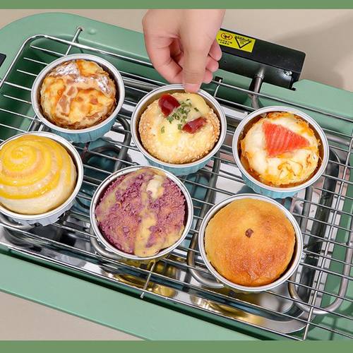 空气炸锅专用纸锡纸碗蛋挞托家用铝箔盒纸盘小号一次性烤箱锡纸杯